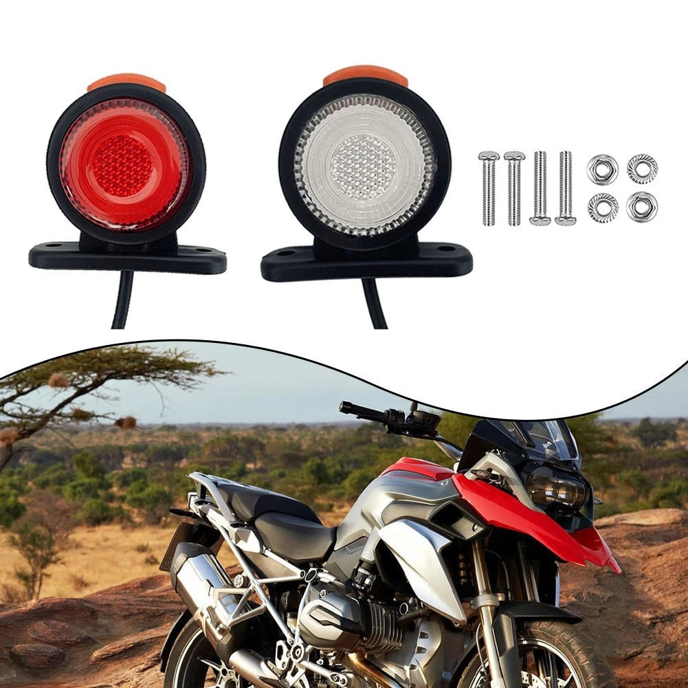 2X LED Indicator Lamps for Truck Car (1224V) - Water Resistant Design