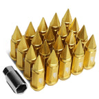 20Pcs J2 7075 Forged Aluminum M12x1.5 Spiky Cap Lug Nuts w/Adapter for