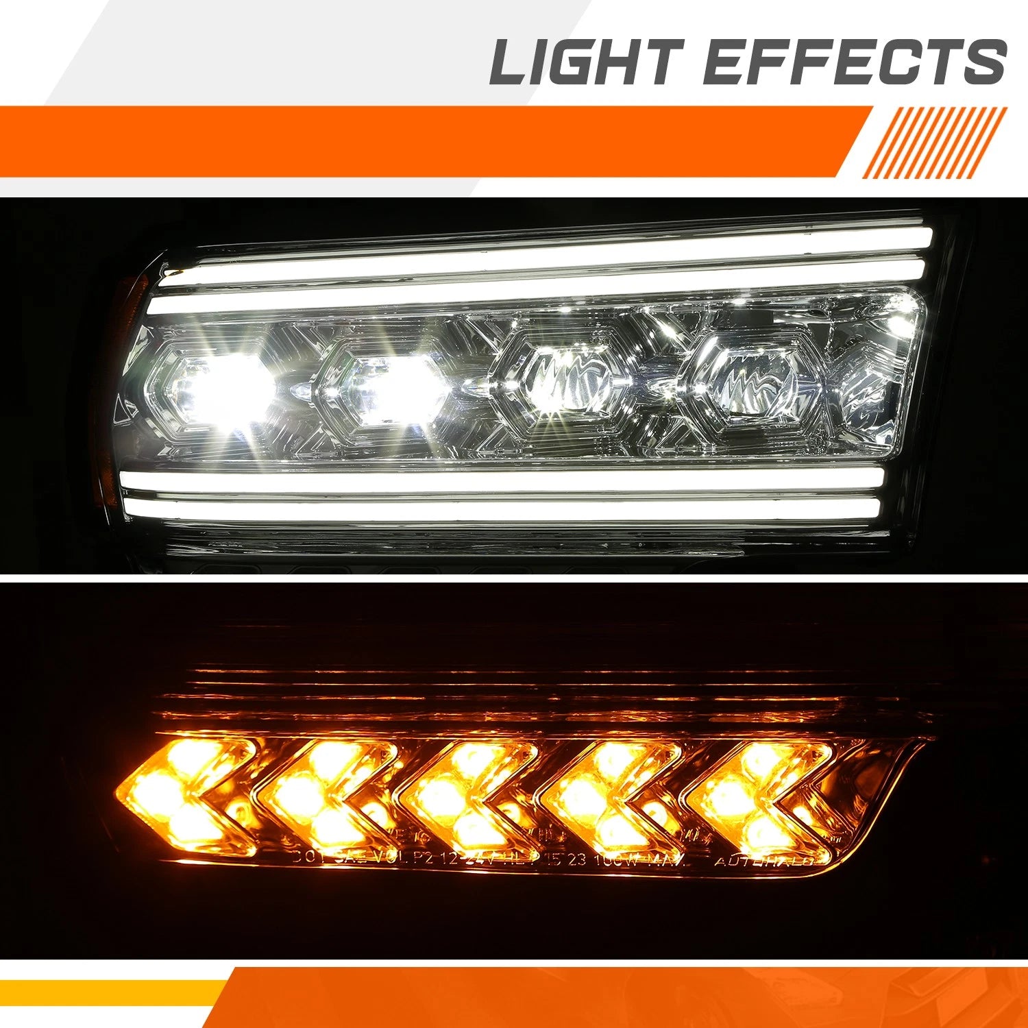LED Sequential Projector Headlights for Ram 2500-5500 (2019–2024)
