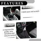 5 Speed Manual Gear Shift Knob with Cover for Audi A4 (2007–2015) Black Leather