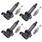 Set of 4 Ignition Coils & Spark Plugs for Toyota Chevrolet Prizm Pontiac Vibe (1997–2008) UF247
