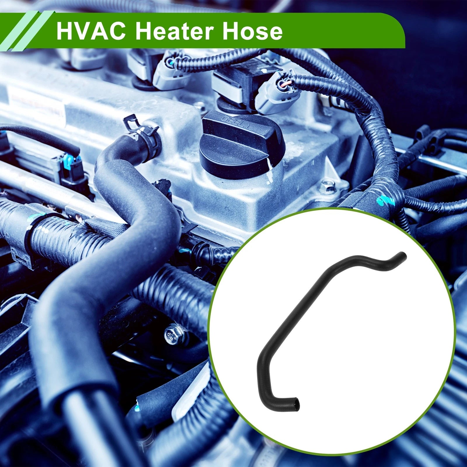 HVAC Heater Hose for Toyota Camry (1992–1996) No. 8724533140 Rubber Black