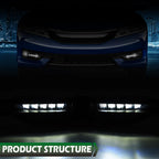 LED Fog Light Lamps with Bezels and Switch for Honda Accord Sedan (2016–2017)