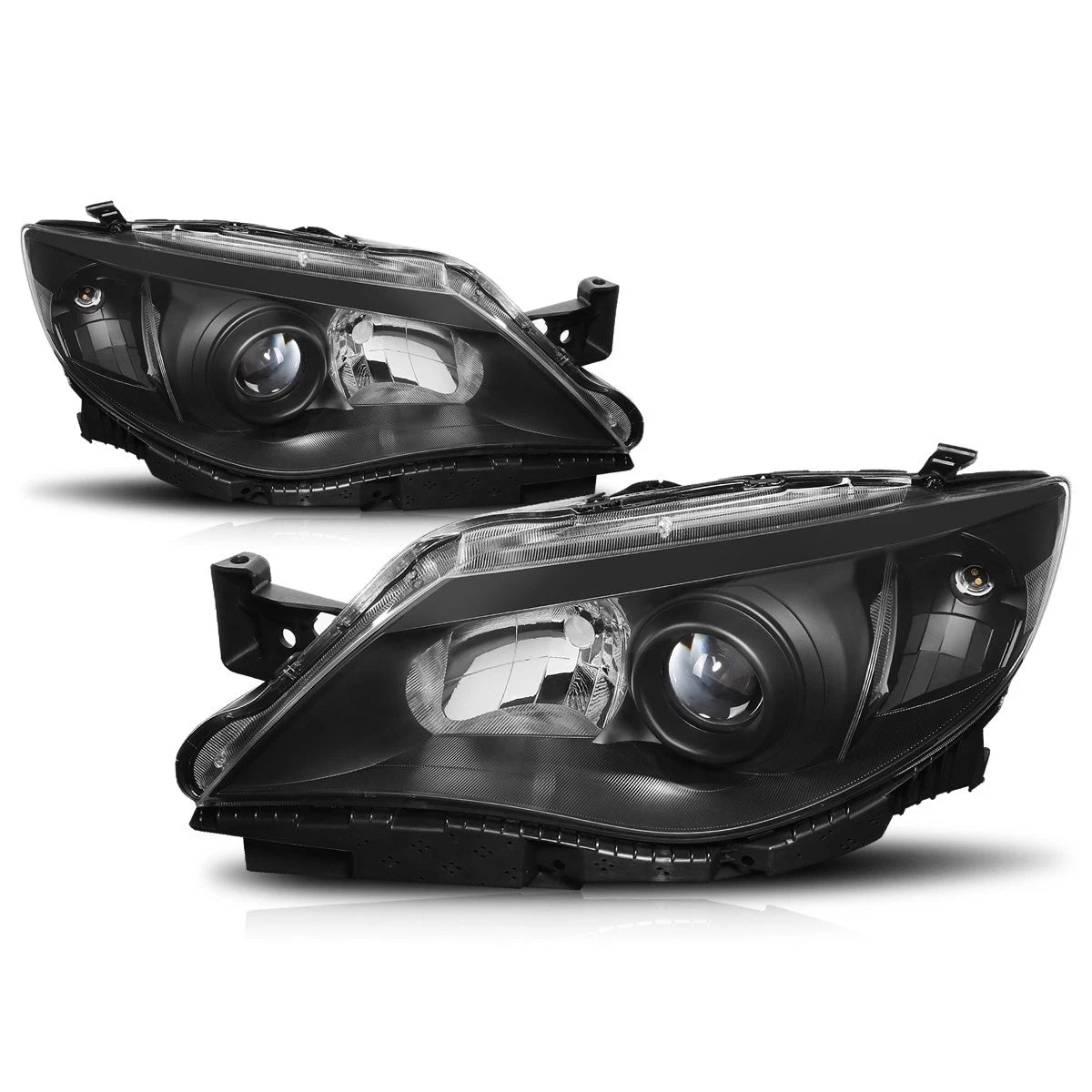 OE Style Projector Headlight Set for Subaru Impreza (2008–2011) Black Housing