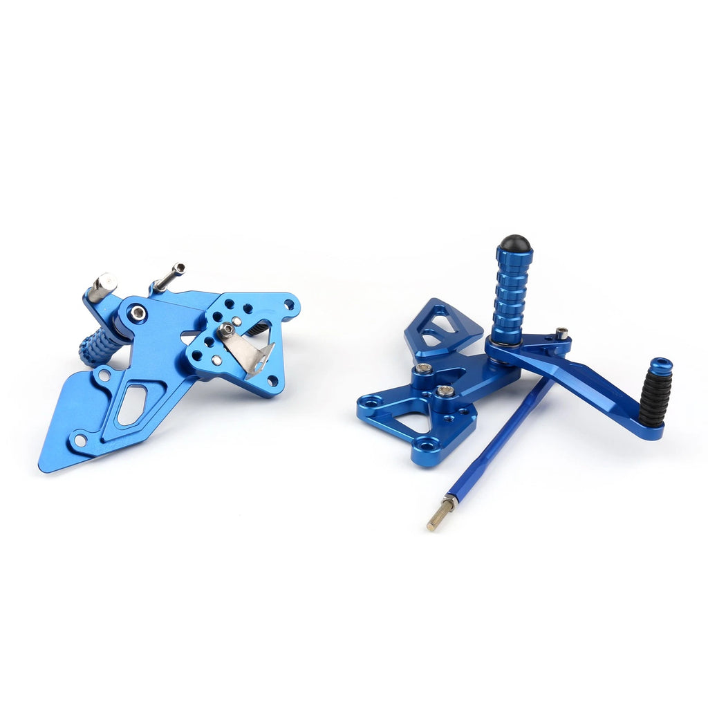 Rearsets Footpegs Footrest Set of 2 Blue for Yamaha YZF R25 R3 (2014–2016) #3