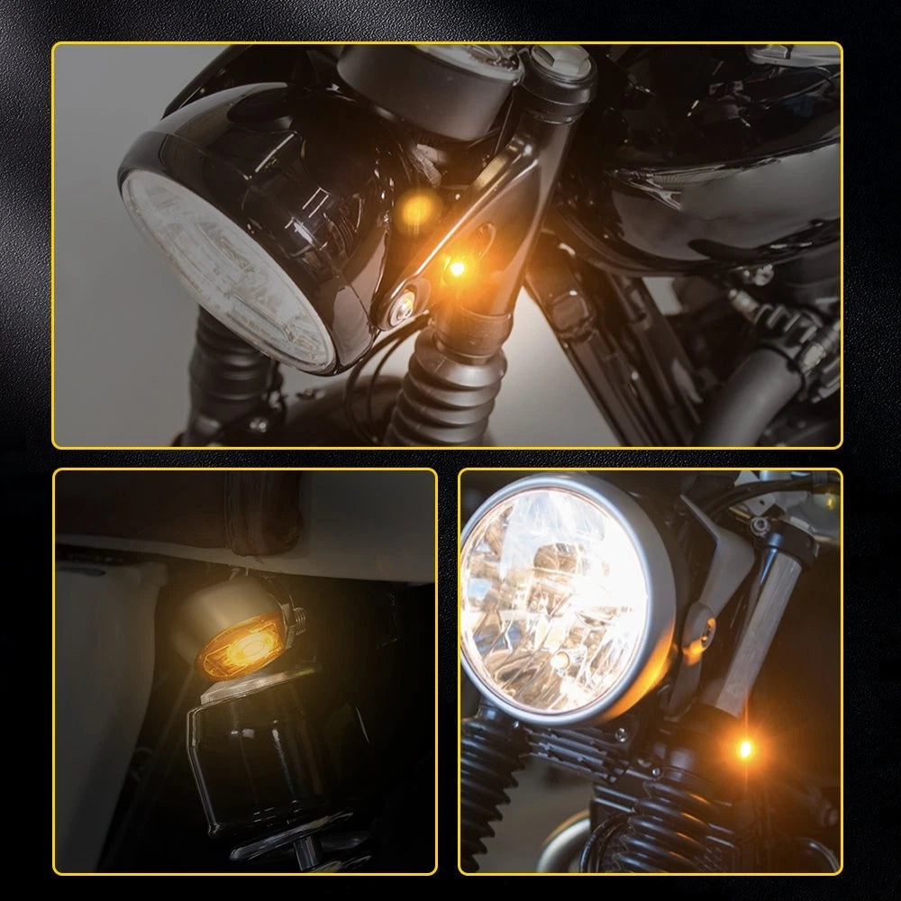 2X LED Turn Signals for Universal Motorcycle (Mini Lamp)