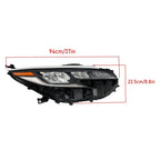 Headlight Headlamp for Toyota Sienna XSE (2021–2022) Right Side LED Black Clear