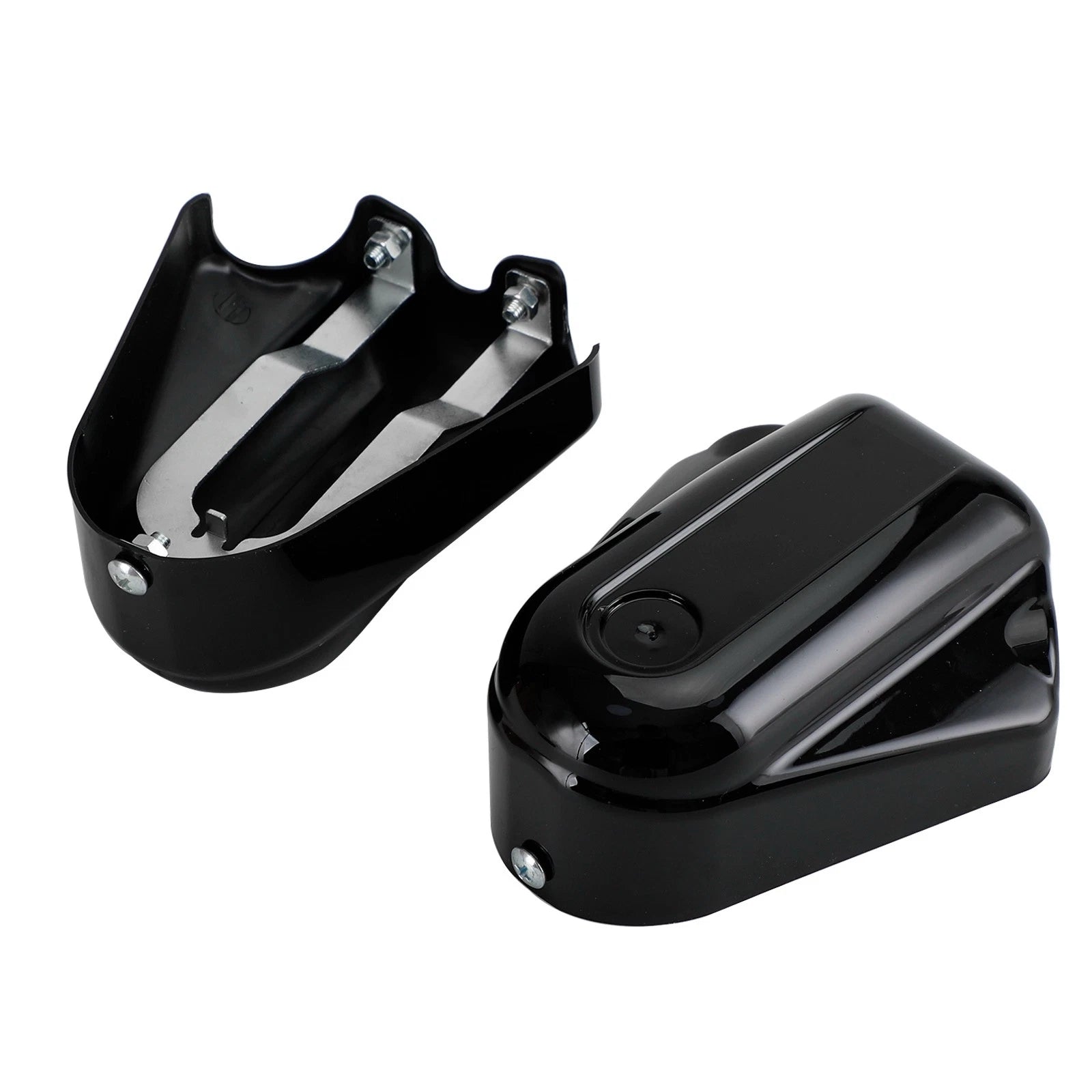 Bar Shield Rear Axle Covers for Harley Softail FLS FLSTN (2008–2017) Black