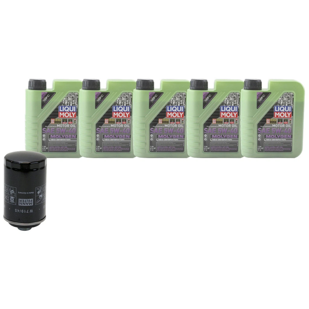 5L Liqui Moly Molygen 5W-40 Engine Oil Change Kit for Jetta Tiguan (2011–2023)