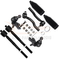 Set of 8 Front Lower Ball Joints & Tie Rods for Toyota Sienna (2004–2010)