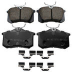 DuraGo Rear Rotors & Akebono EURO Ceramic Brake Pads Kit for Eos Golf Jetta (2006–2015)