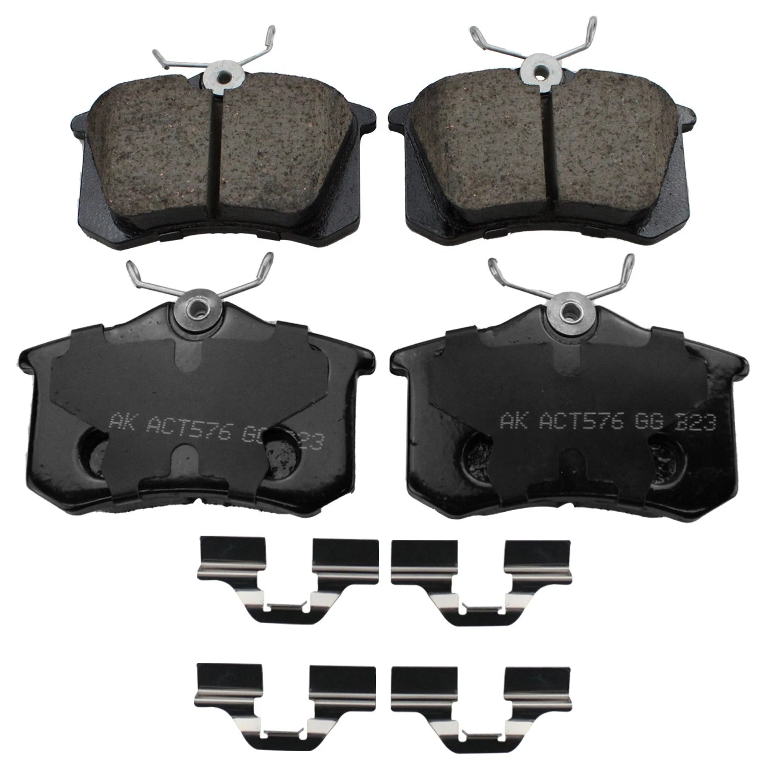 DuraGo Rear Rotors & Akebono EURO Ceramic Brake Pads Kit for Eos Golf Jetta (2006–2015)