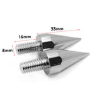 2X Windscreen Fairing Spike Bolt Kit Chrome Stud M8 8mm for CBR GSXR YZF