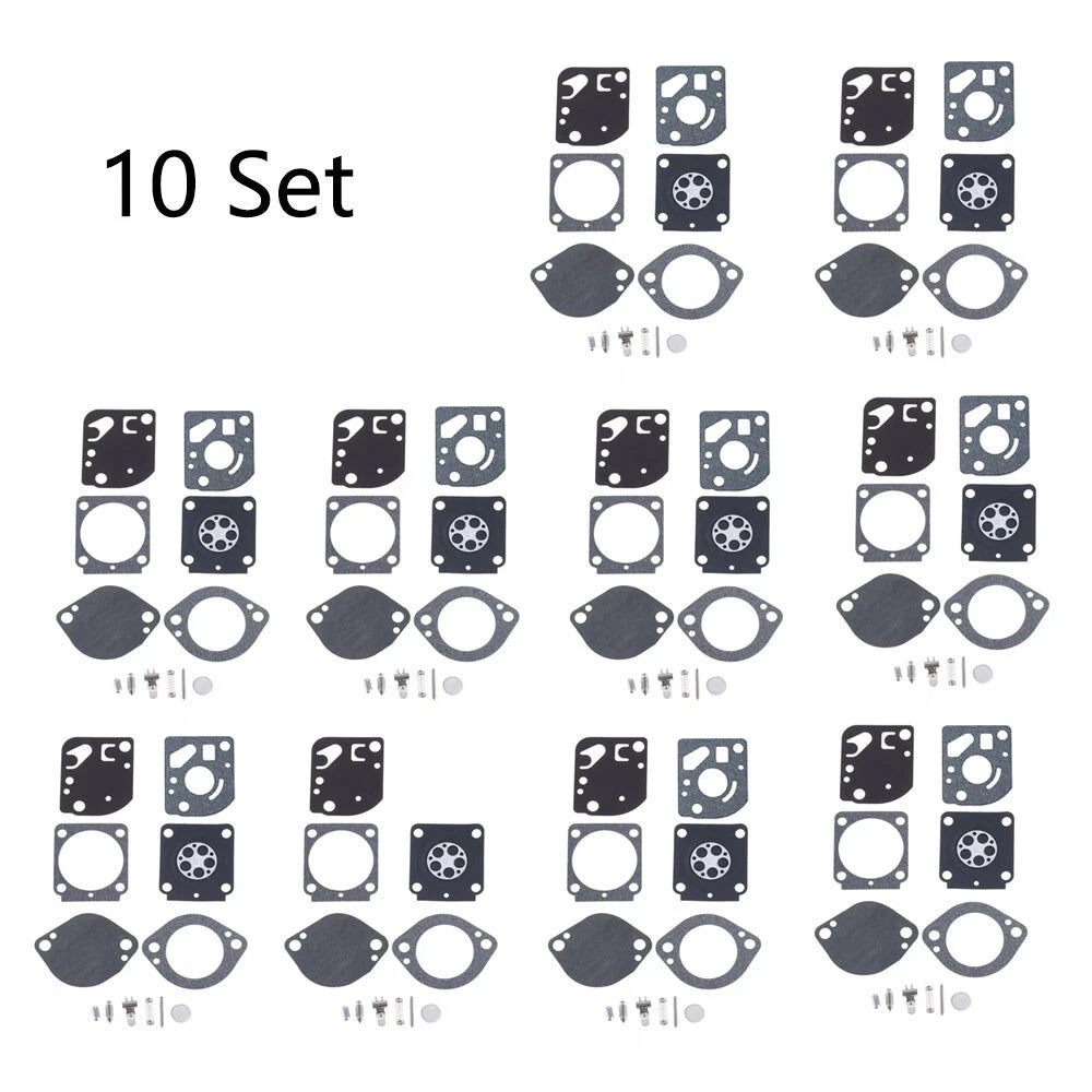 Set of 10 Carburetor Repair Kits for Zama RB-97 Stihl FS87 FS91 FS100