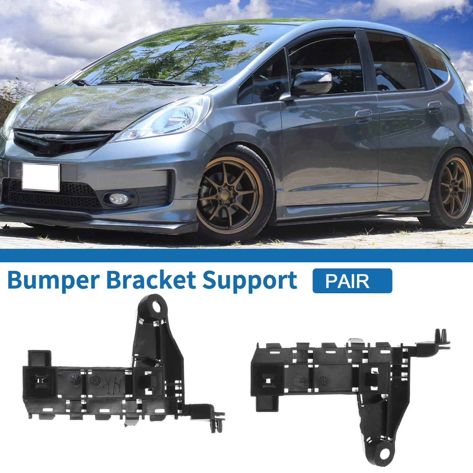 Front Bumper Retainer Bracket 2 x for Honda Jazz (2015-2020)