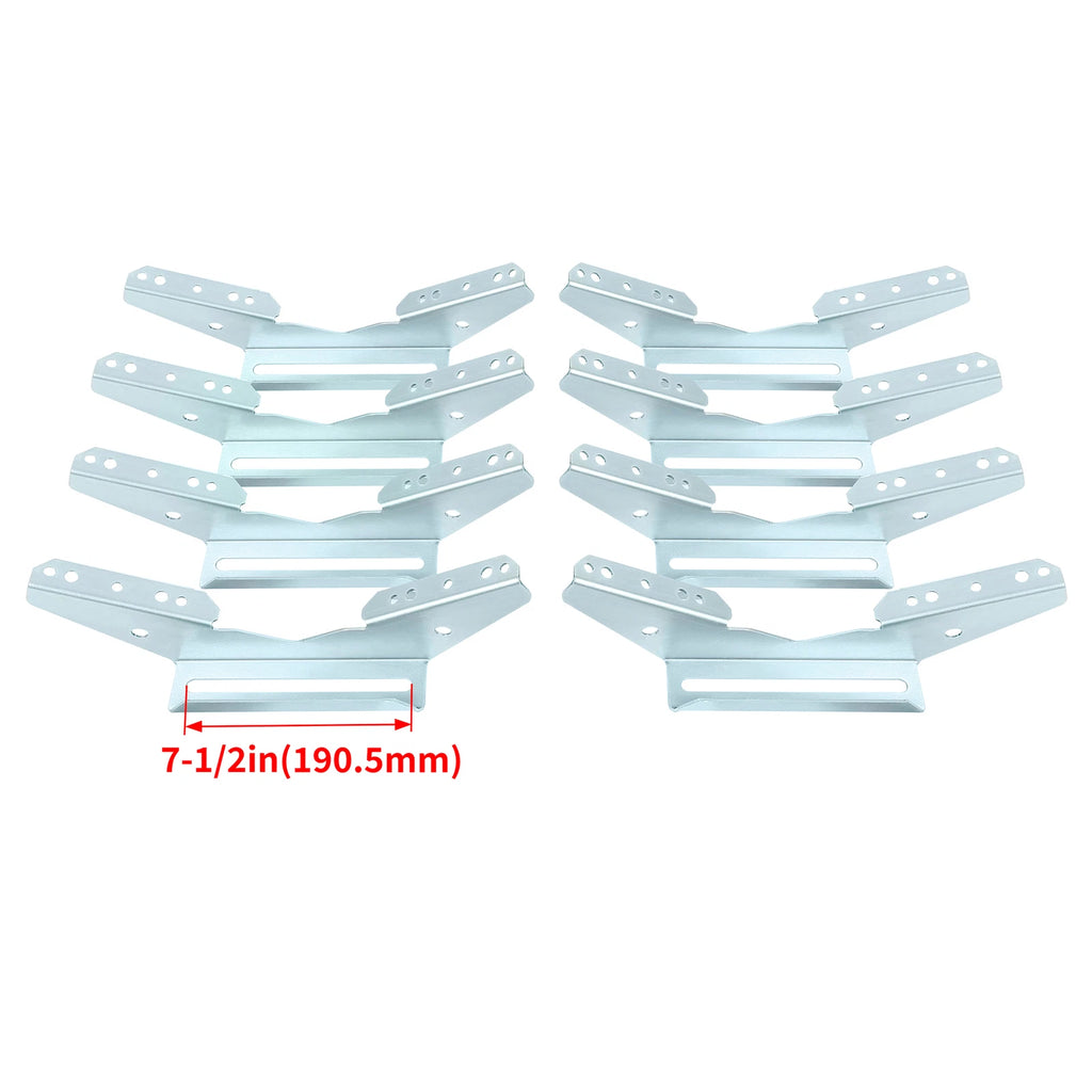Set of 8 V Wing Brackets for Pontoon Trailer (Fits Various Models)