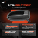 Front Right Interior Door Handle for Kia Rio (2003-2005) Black Plastic