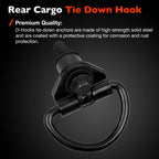 6x Black Steel Rear Cargo D-Hooks for Ford Transit 150 250 350 (2015-2024)
