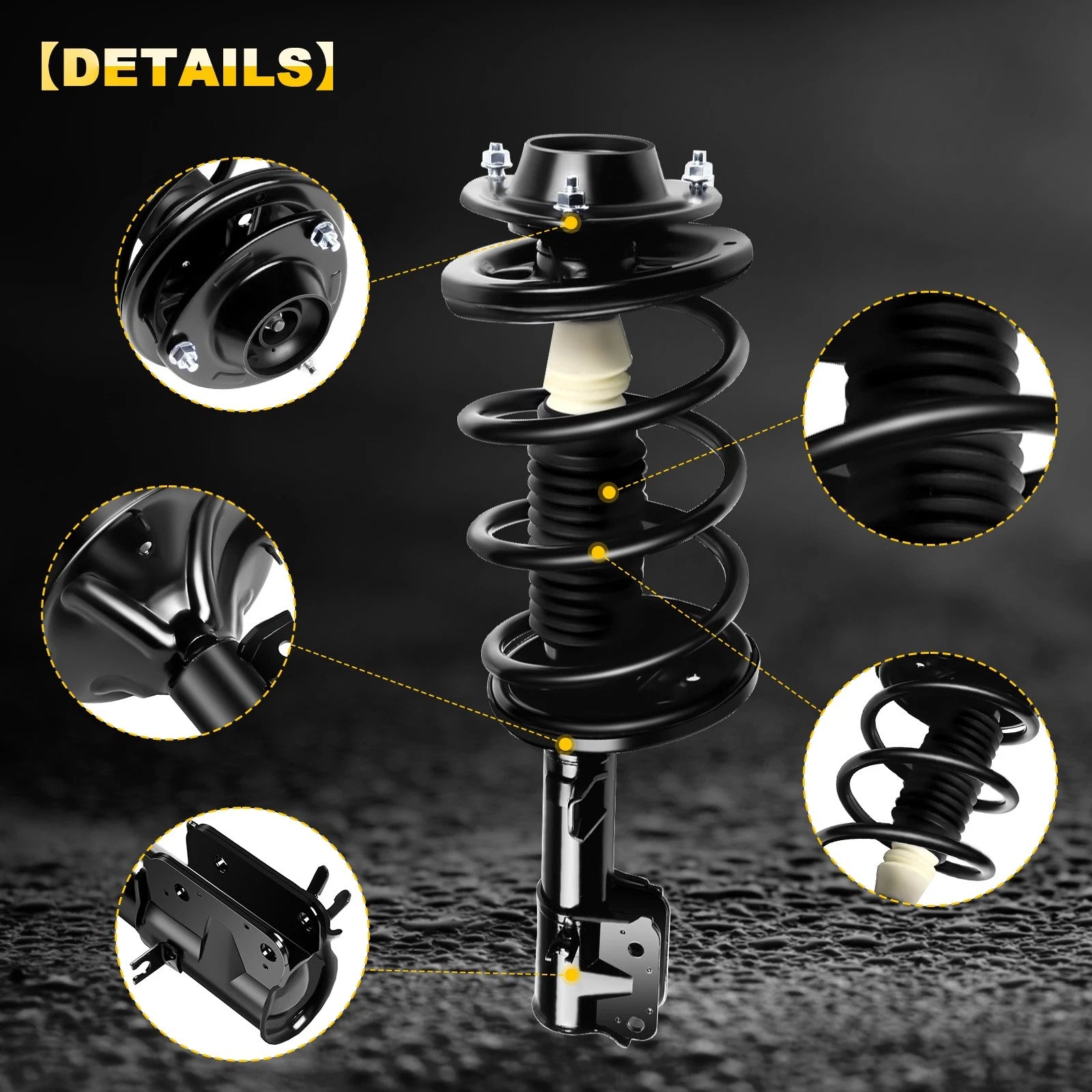 2X Front Complete Strut Shock for Hyundai Santa Fe (2001–2006)