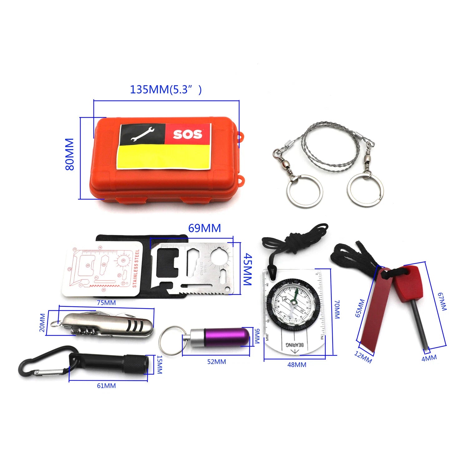 Outdoor Emergency Survival Tools Box for Camping and Hiking (2023)