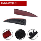2X Red Lens Rear Bumper Reflector Lights for Toyota Yaris (2012–2014)