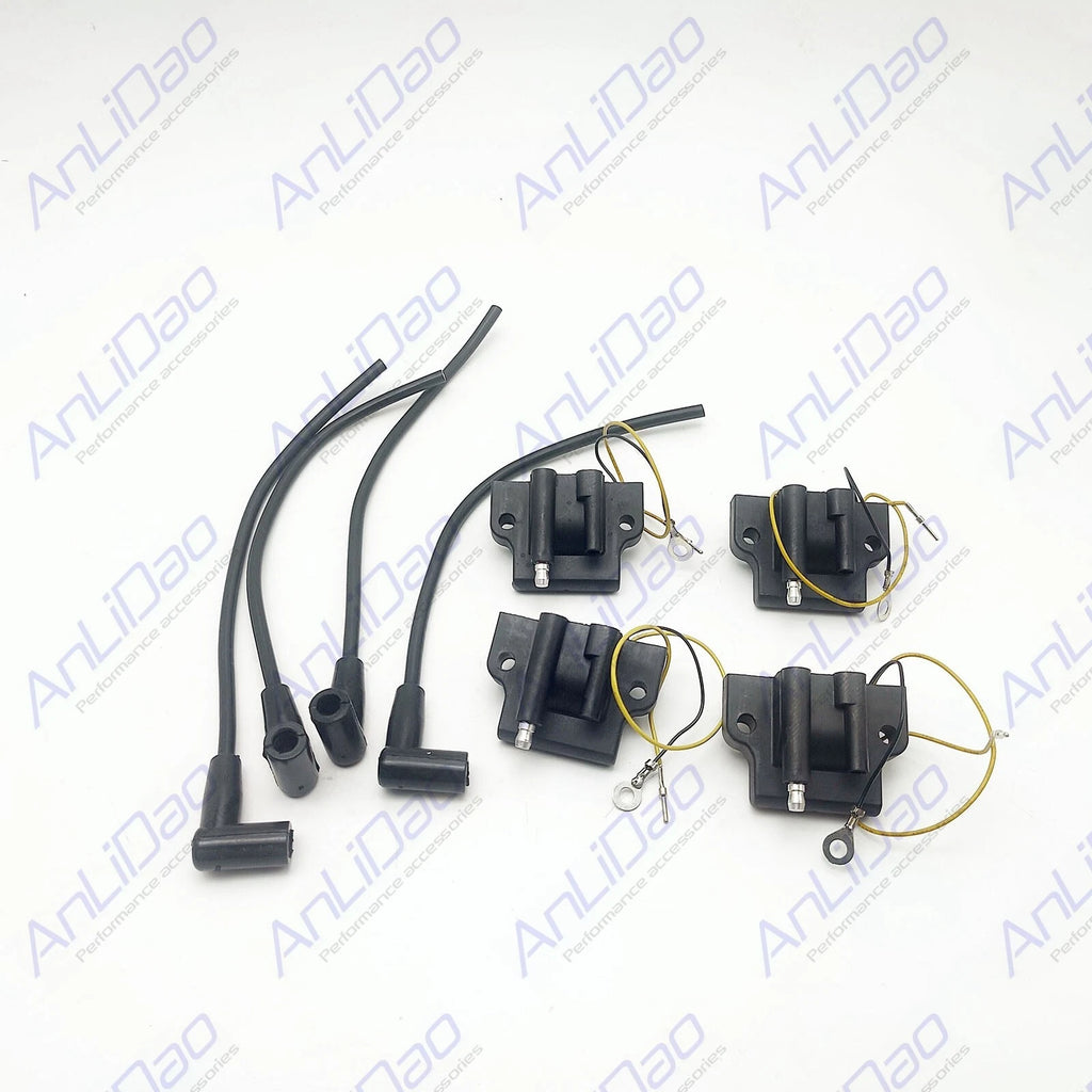 Set of 4 Ignition Coils for Johnson Evinrude Outboard (18-5176, 0582106, 0582366, 0581998)