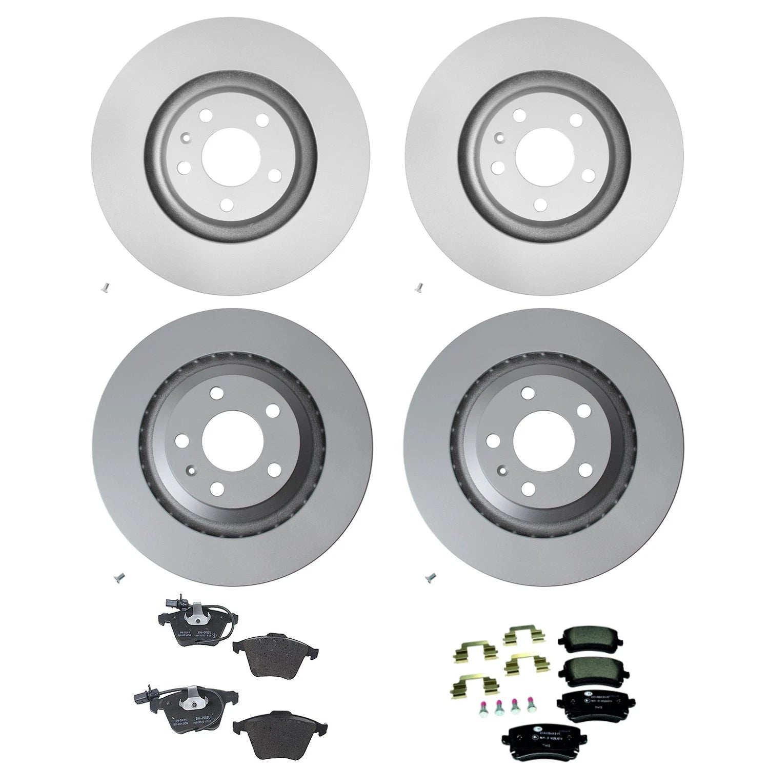 Set of 4 Hella Low-Met Disc Brake Pads for Audi A6 A6 Quattro Avant