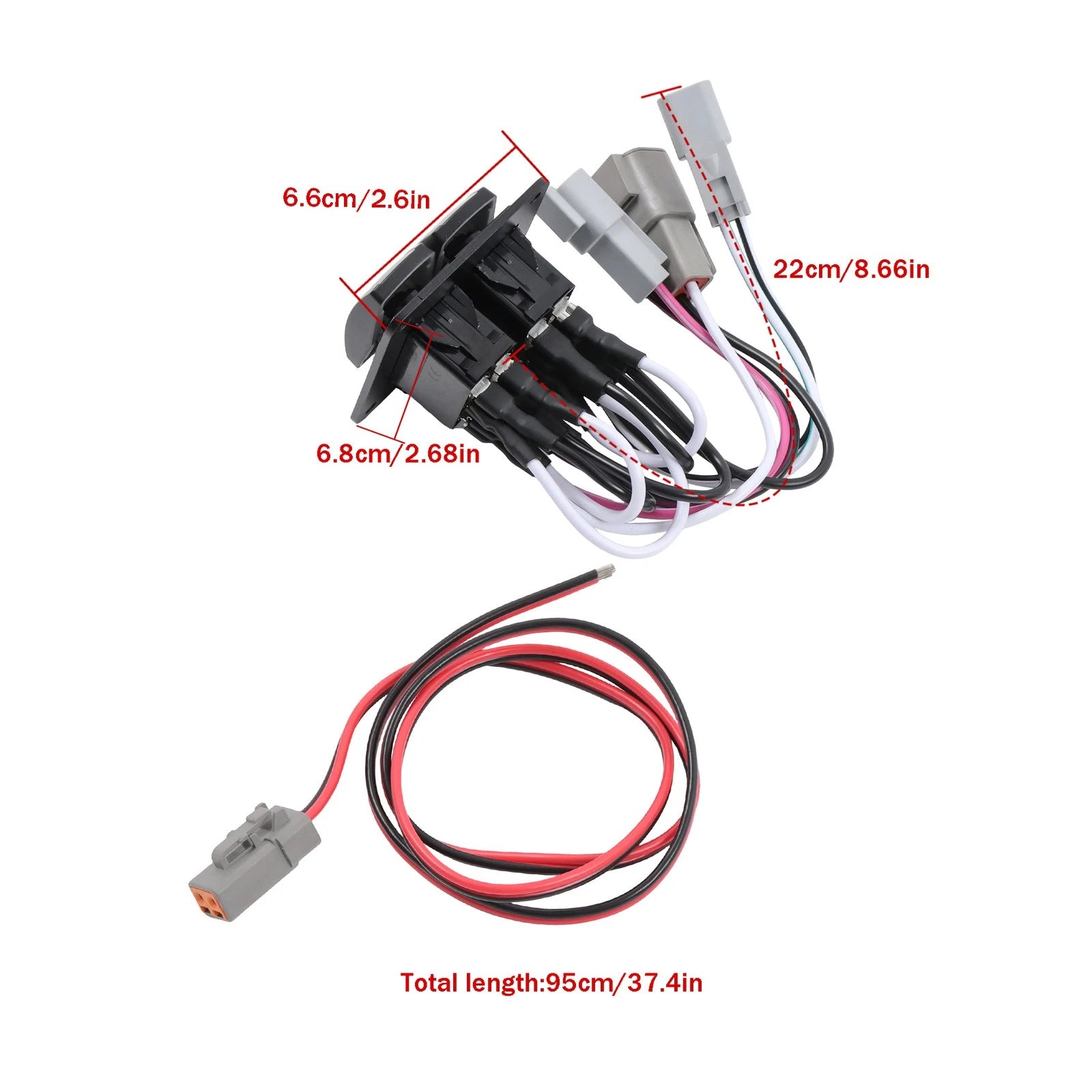 Trim Tab Double Rocker Switch Kit for Single Actuator Systems