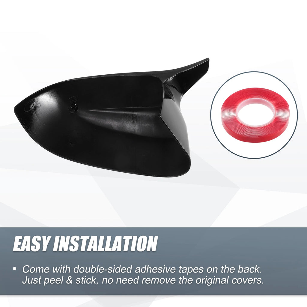 1 Pair Rearview Mirror Cover Overlay Gloss Black for BMW X3 G01 X4 X5 (2018–2023)