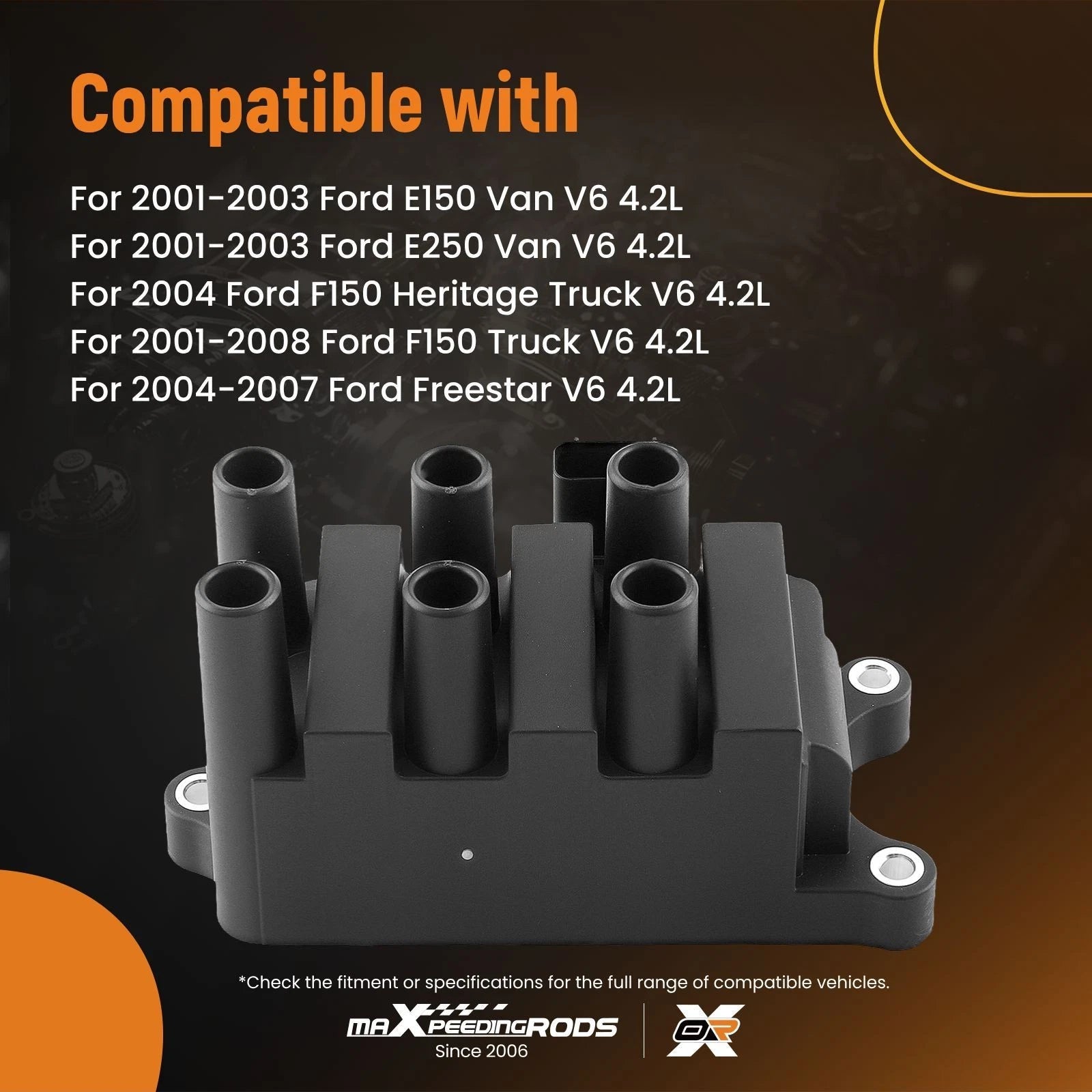 Ignition Coil for Ford Windstar 3.8L (2001–2003) & Mustang 3.9L (2004)