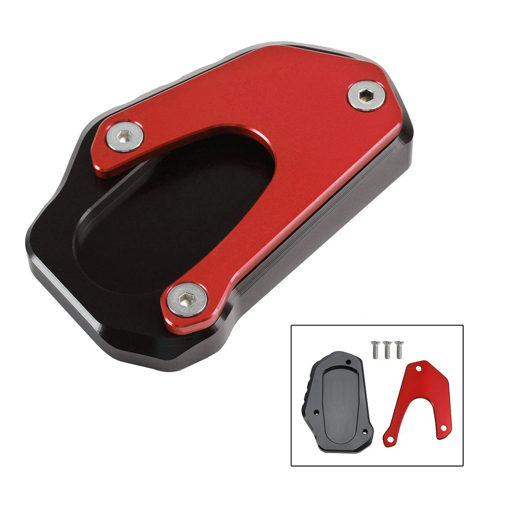 Kickstand Enlarger Plate Pad for Suzuki V-Strom DL1050XT (2020–2023) Red
