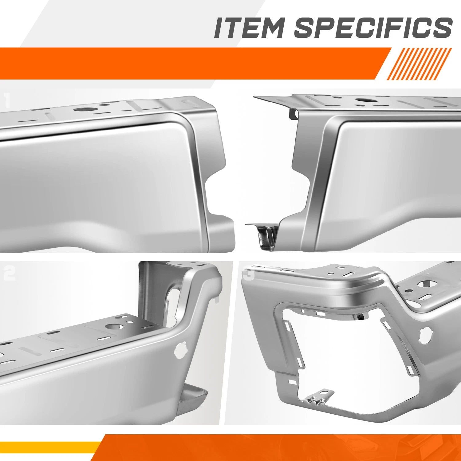 Set of 2 Rear Bumper End Caps for Ford F-250 F-350 F-450 SD (2023–2025)