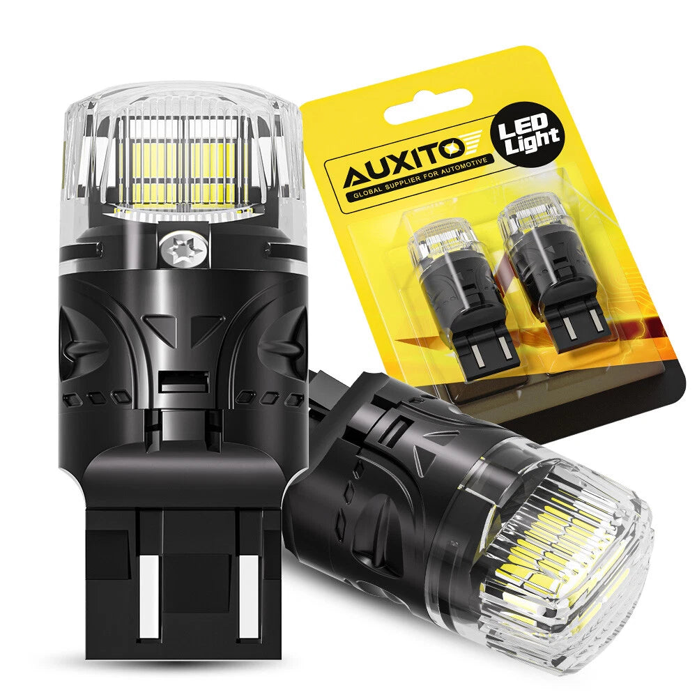 2X 7443 LED Bulbs for Backup Light DRL Parking Light (6500K White)