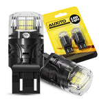 2X 7443 LED Bulbs for Backup Light DRL Parking Light (6500K White)
