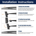 2 x Rear Windshield Wiper Blades for Lexus CT200h (2011-2017)