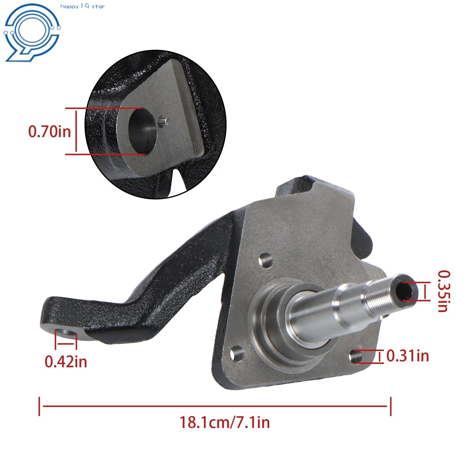 2.5" Drop Spindles for VW Type 1 Bug (1950–1965)