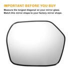 Right Side Heated White Mirror Glass for Honda CR-V (2007–2011)