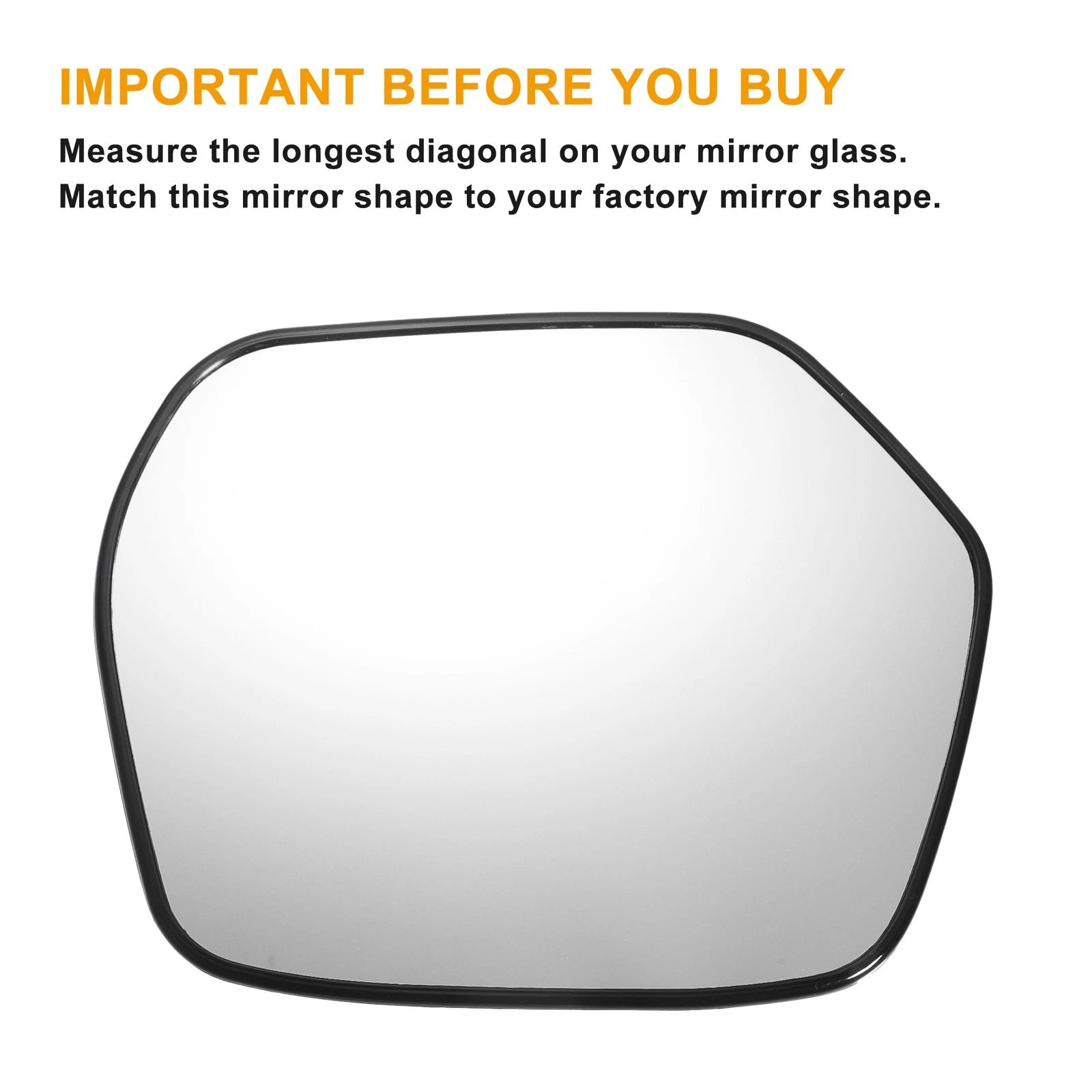 Right Side Heated White Mirror Glass for Honda CR-V (2007–2011)