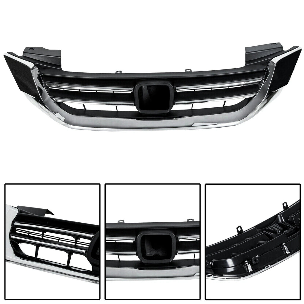 Chrome Front Upper Bumper Radiator Grille for Honda Accord Sedan (2013–2015)