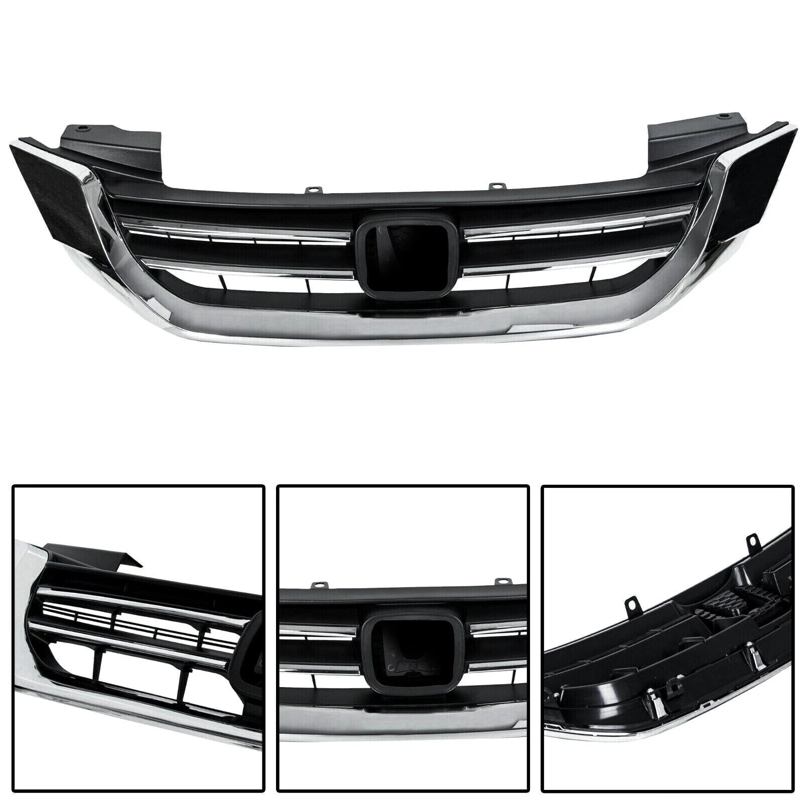 Chrome Front Upper Bumper Radiator Grille for Honda Accord Sedan (2013–2015)