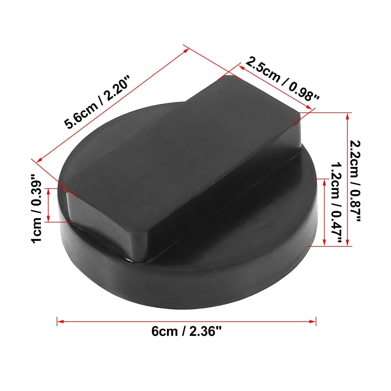 0.87"x2.36" Jack Pad Support Rubber Frame Rail Protector Adapter for BMW
