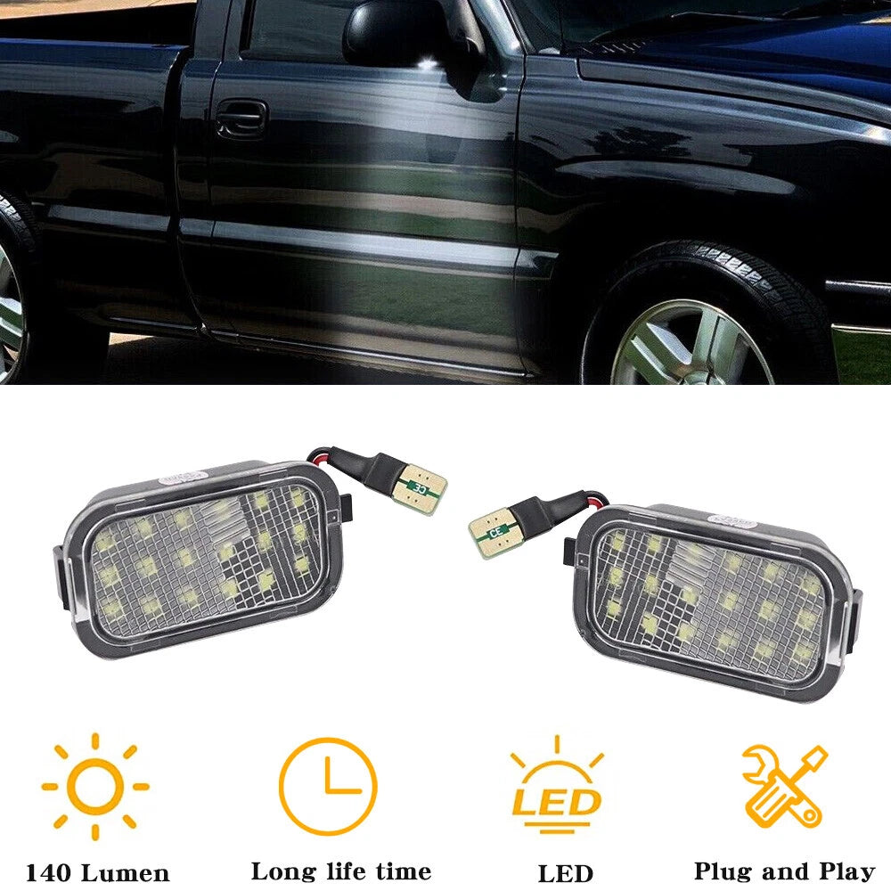 2X LED Side Mirror Puddle Light Assembly for Cadillac Escalade (2007–2014)