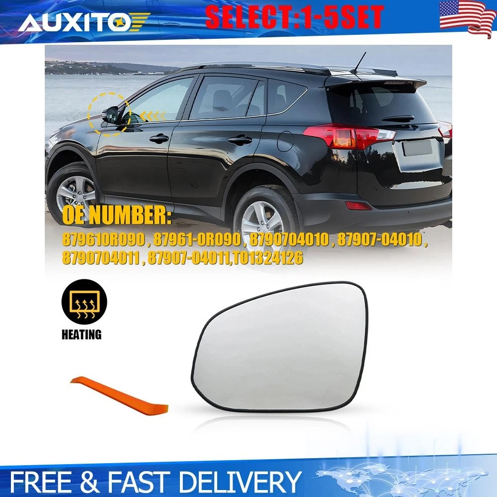 Heated Mirror Glass Left Side for Toyota 4Runner (2013–2017) 87961-0R090