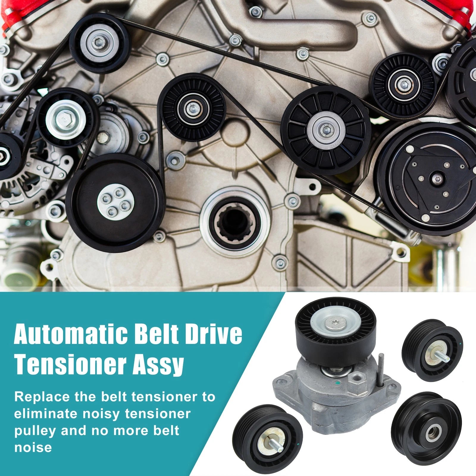 Accessory Drive Belt Tensioner Assy w/ 3 Pulley for Mercedes-Benz (NO.2722000070)