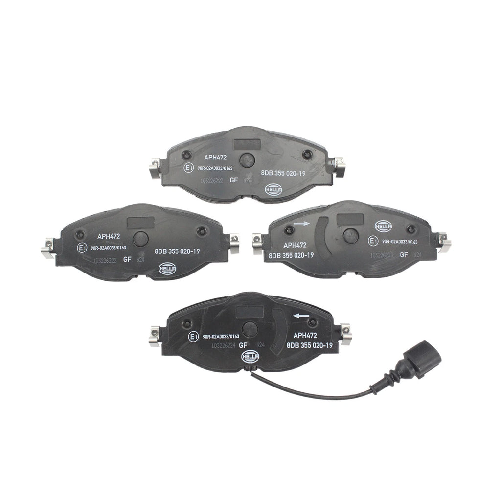 DuraGo Front Rotors & Low-Met Disc Brake Pads Kit for Audi A3 VW Golf (L4)