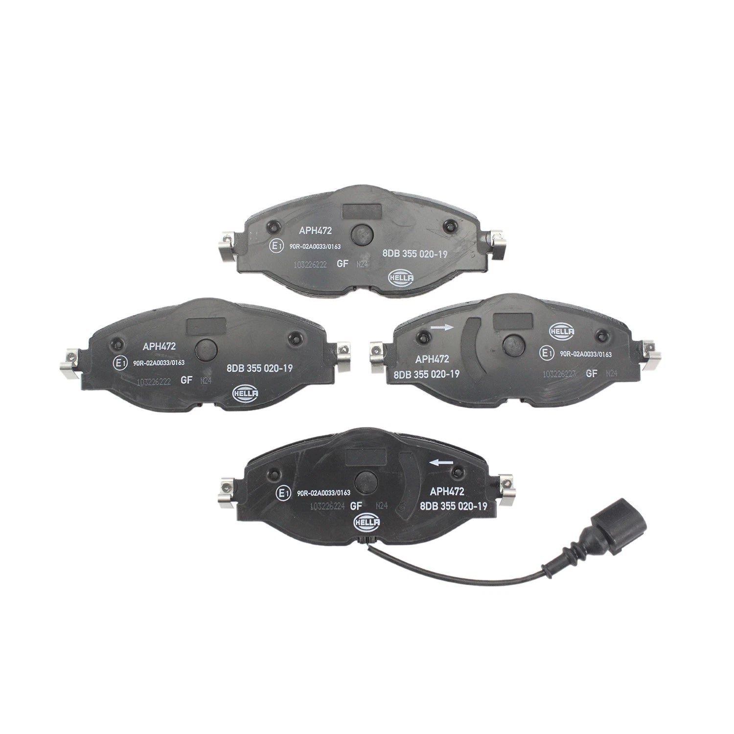 DuraGo Front Rotors & Low-Met Disc Brake Pads Kit for Audi A3 VW Golf (L4)