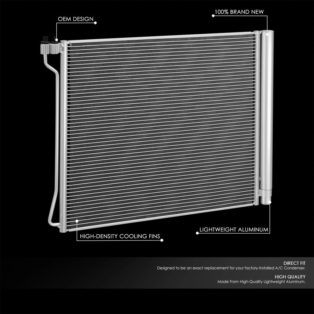 A/C Condenser for BMW X5 X6 4.4L (2008–2018) Aluminum Core