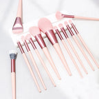 12-Piece Brush Set for Face Eyes Lips (Mineral Blush Foundation)