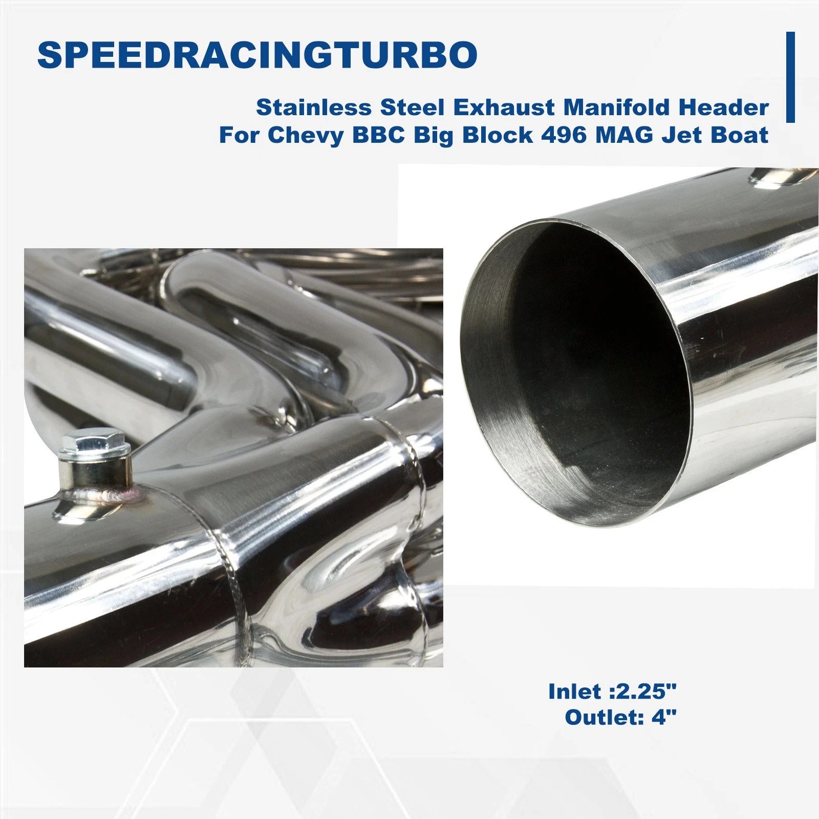 Stainless Steel Exhaust Manifold Header for Chevy Big Block 496