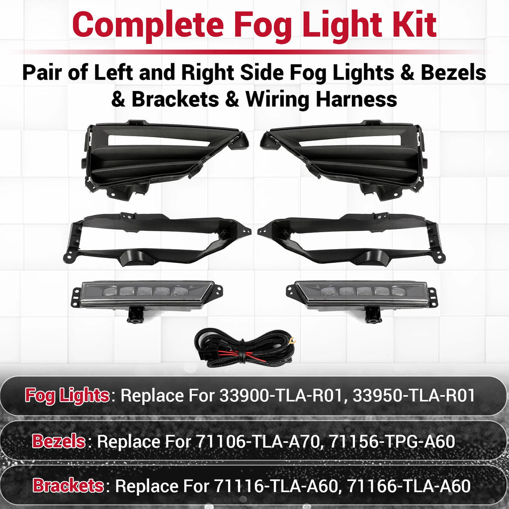 2X LED Fog Lights for Honda CR-V (2020-2022)